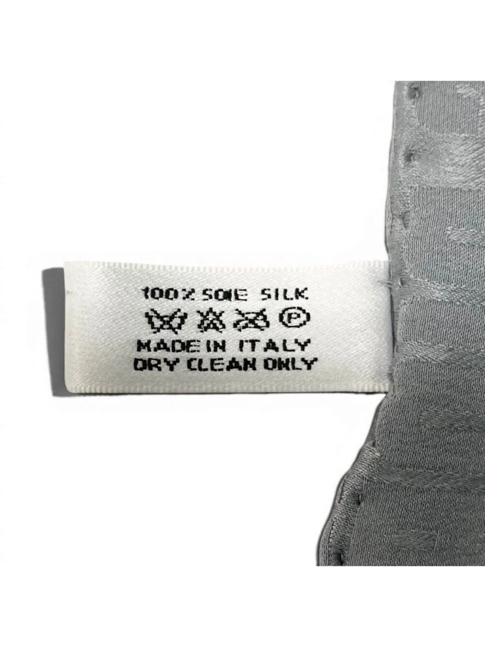 Dior Scarf Bandana Logo Design Gray Silk